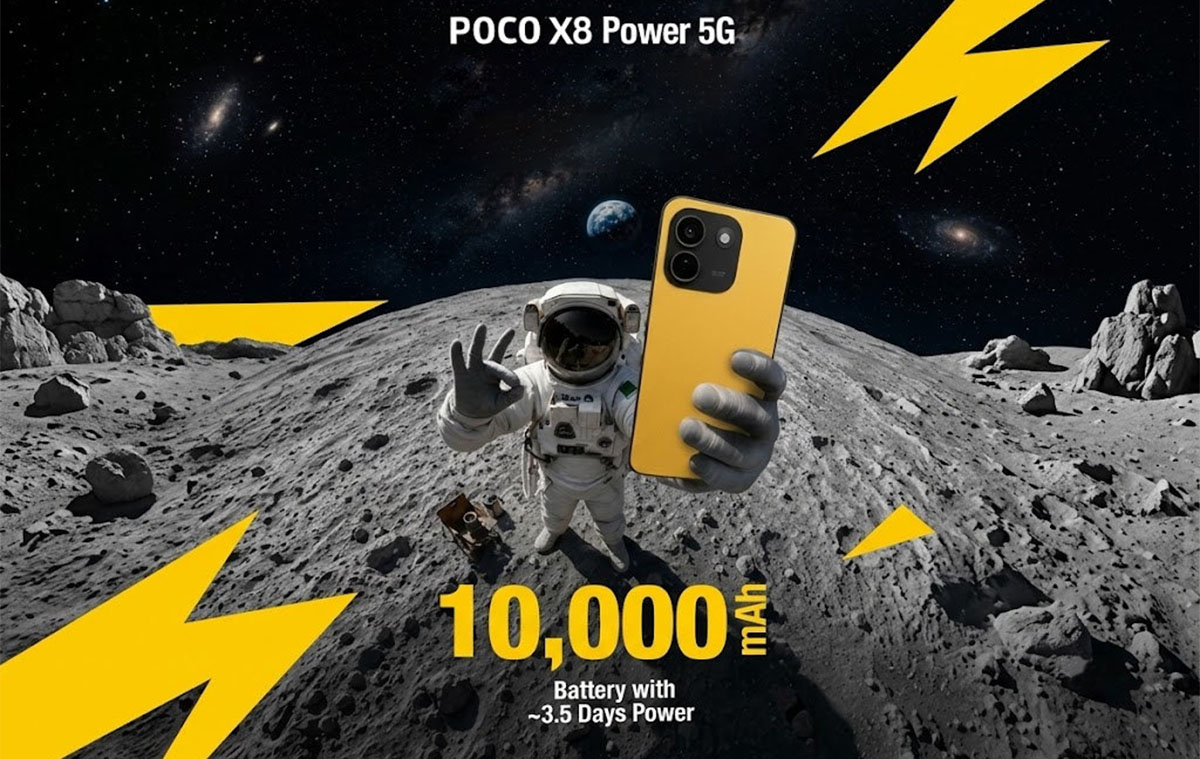 POCO X8 Power: 10 000 mAh-s akkumulátor