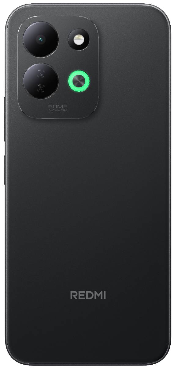 REDMI 17 fekete színben és a hátlap látható