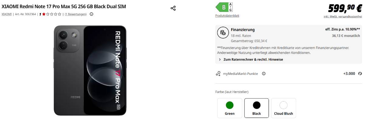 REDMI Note 17 Pro Max 5G európai változat