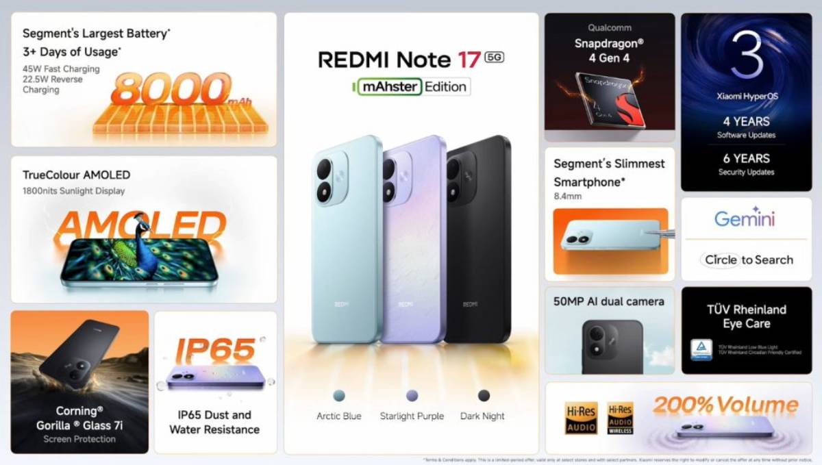 REDMI Note 17 specifikáció