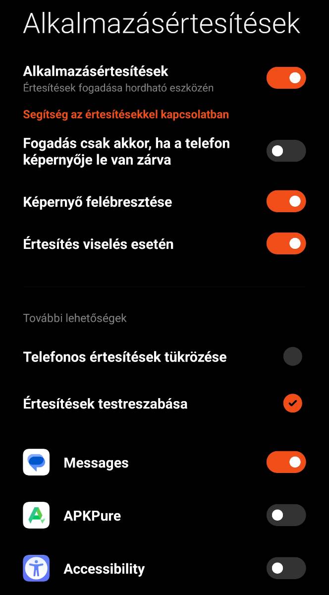 REDMI Watch 6 Active értesítések