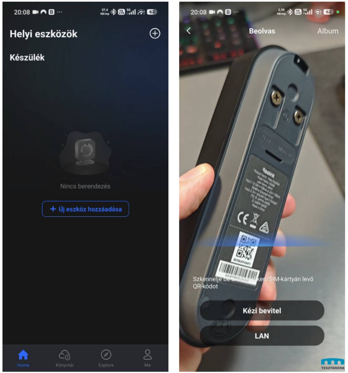 Reolink D340B beüzemelés első lépései