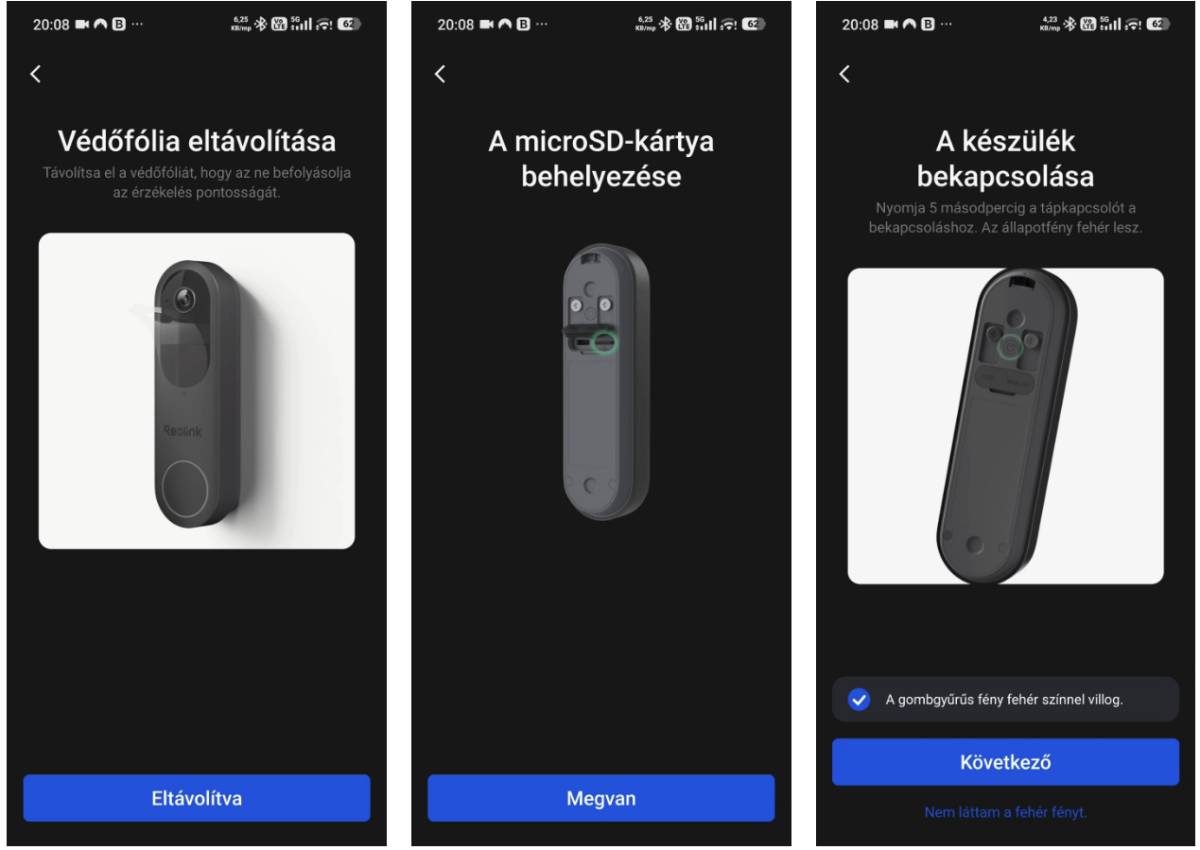 Reolink D340B instrukciók a beüzemeléshez