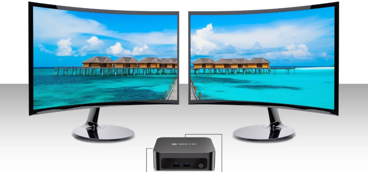 SOYO Y5Air két monitorral