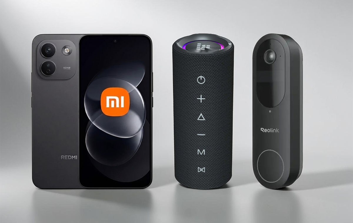 REDMI telefon, hangszóró, videócsengő stúdió környezetben