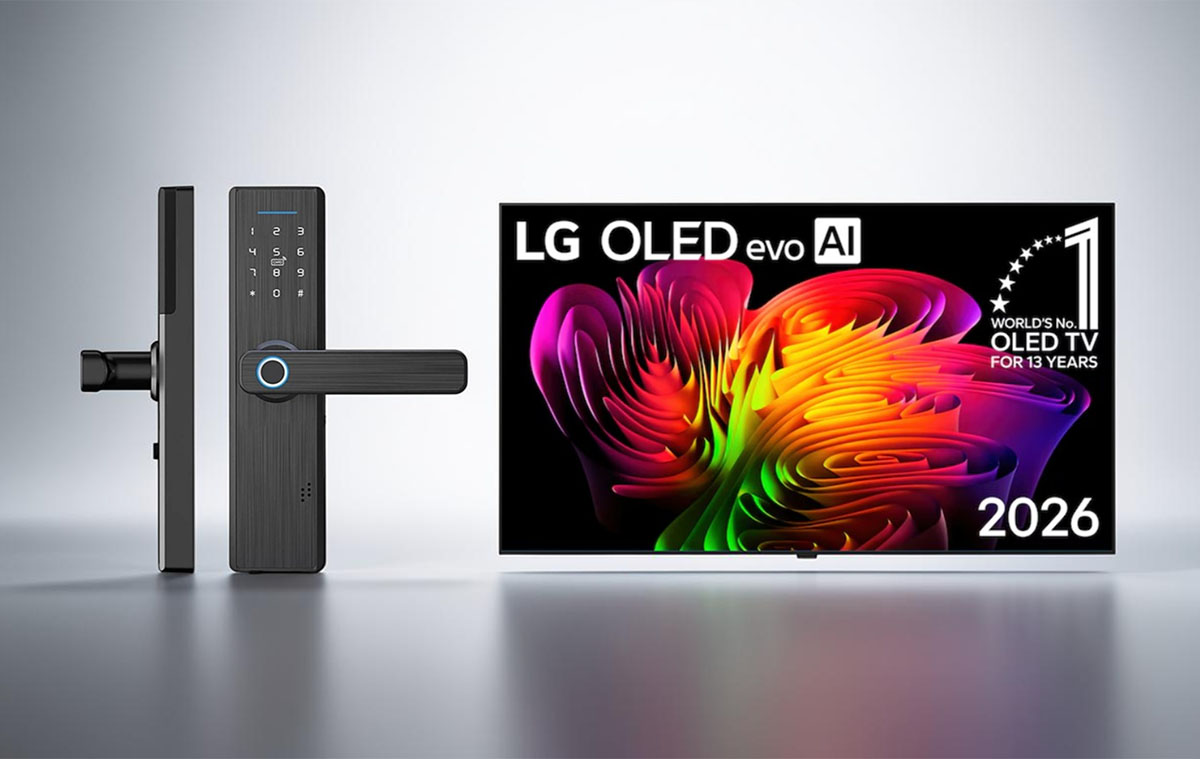 ujjlenyomattal nyitható okos zár, 2 méteres 9 mm vastag LG OLED TV
