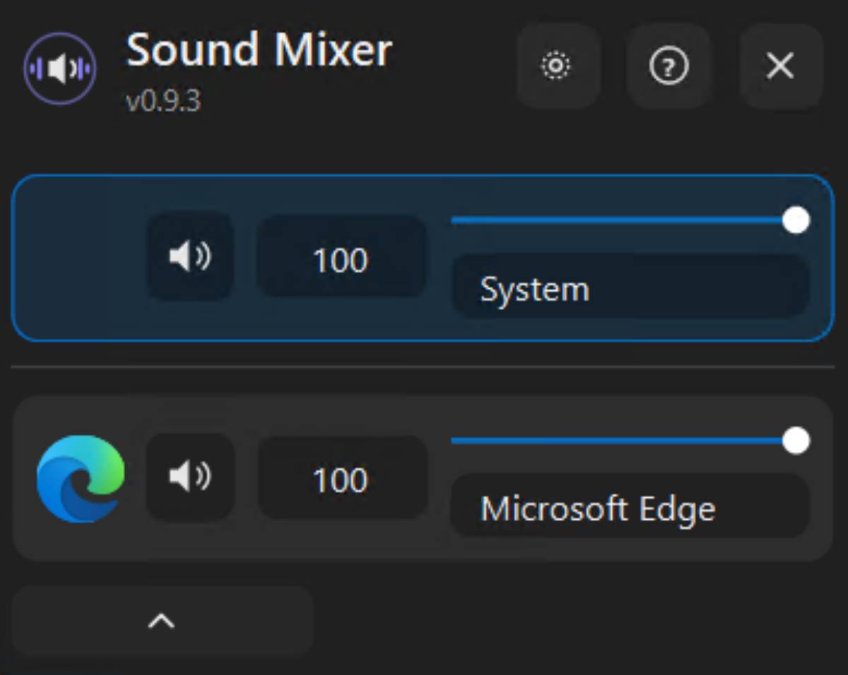 Windows Sound Mixer