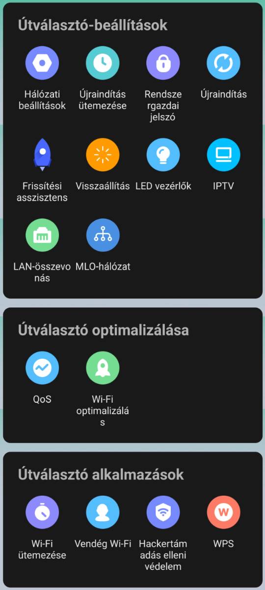Xiaomi BE3600 app beállítások