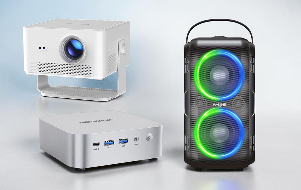 80W-os bluetooth hangfal, olcsó, nagyon erős, 12 magos PC, több méteres TV projektorral