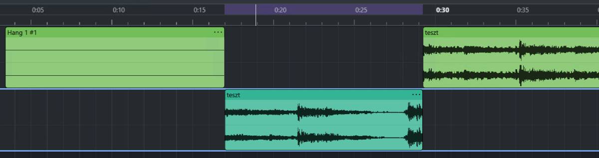 Audacity szerkesztés