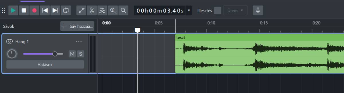 Audacity vágás
