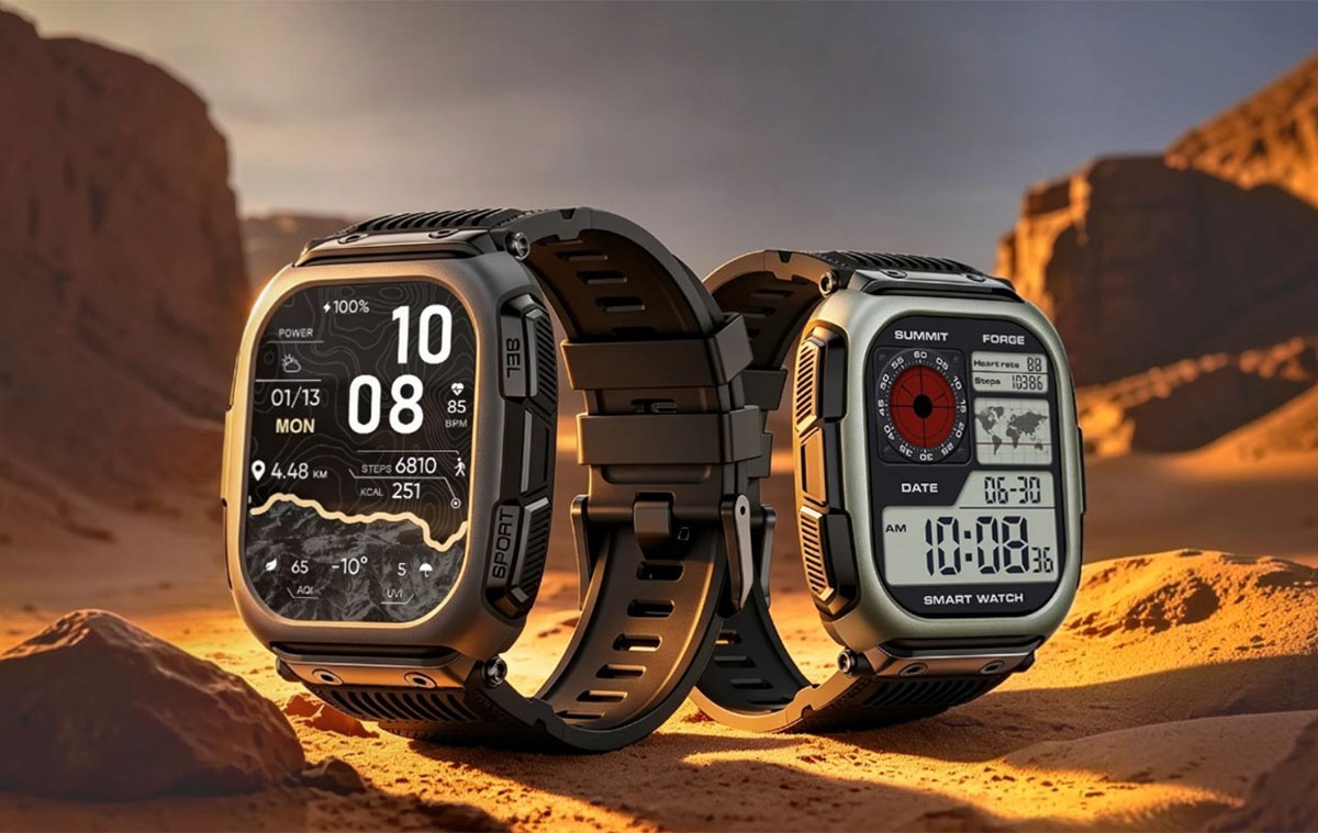 Masszív, strapabíró AMOLED okosóra 70 napos üzemidővel és GPS-szel: Rollme Hero D6