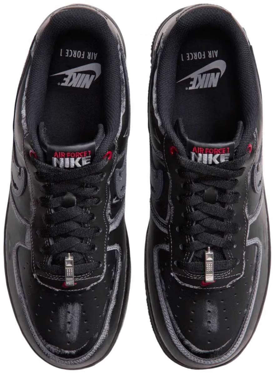 Nike Air Force 1 Low “Ghostface Black” felülnézet