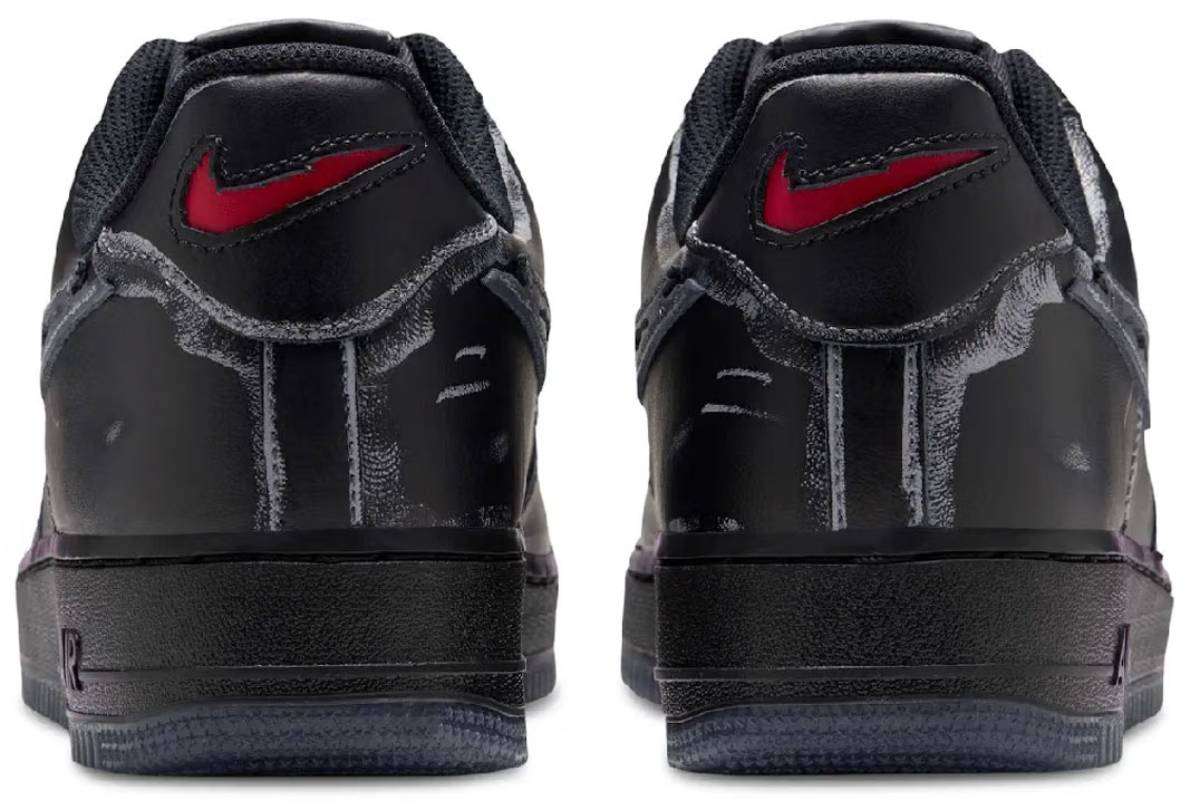 Nike Air Force 1 Low “Ghostface Black” hátulról