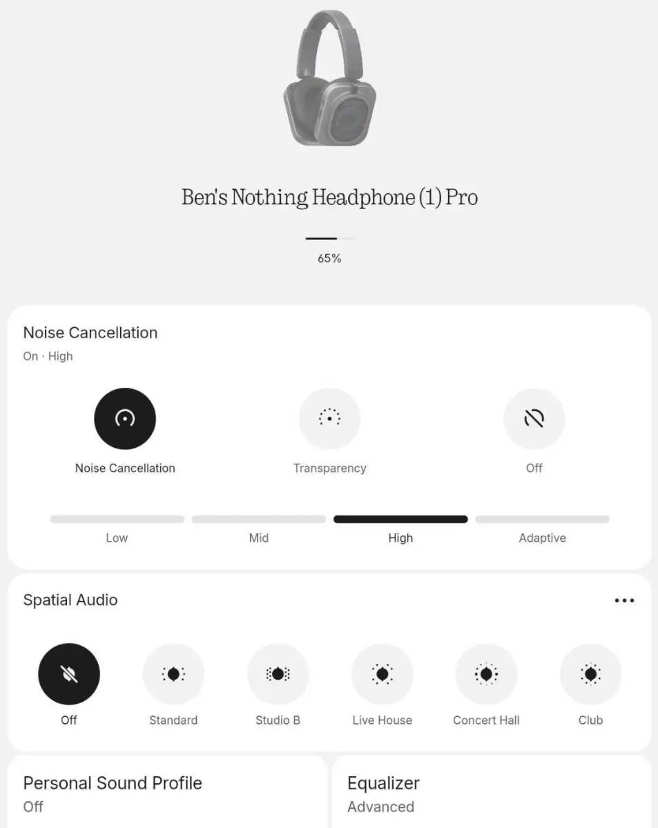 Nothing Headphone (1) Pro app