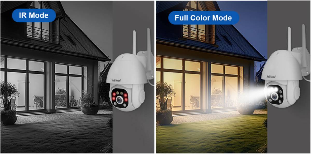 Srihome NVS001-IPC039B éjjellátó funkció