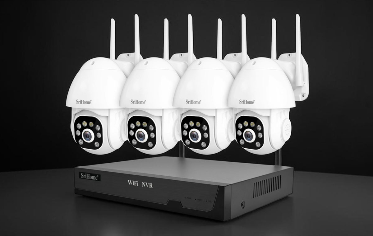 Srihome NVS001-IPC039B négykamerás rendszer