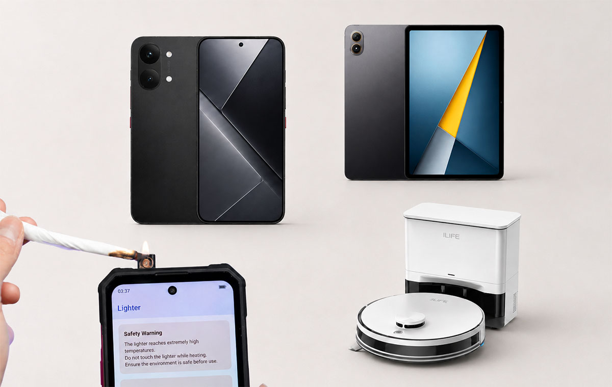 Telefon, amivel tüzet lehet gyújtani és olcsó Xiaomi telefon, tablet, robotporszívó