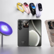 Telefon két kijelzővel, lámpa teszt, soundbar, telefon kivehető akciókamerával
