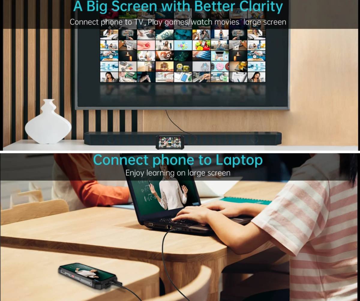 Unihertz 8849 Tank 4 Pro videokimenet