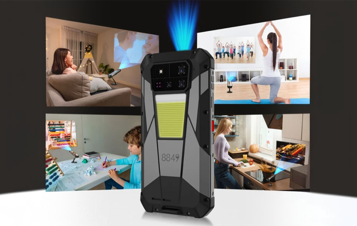 Unihertz Tank 4 Pro projektoros telefon