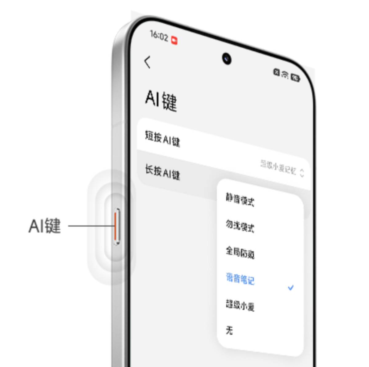 Xiaomi 18 Pro AI gomb