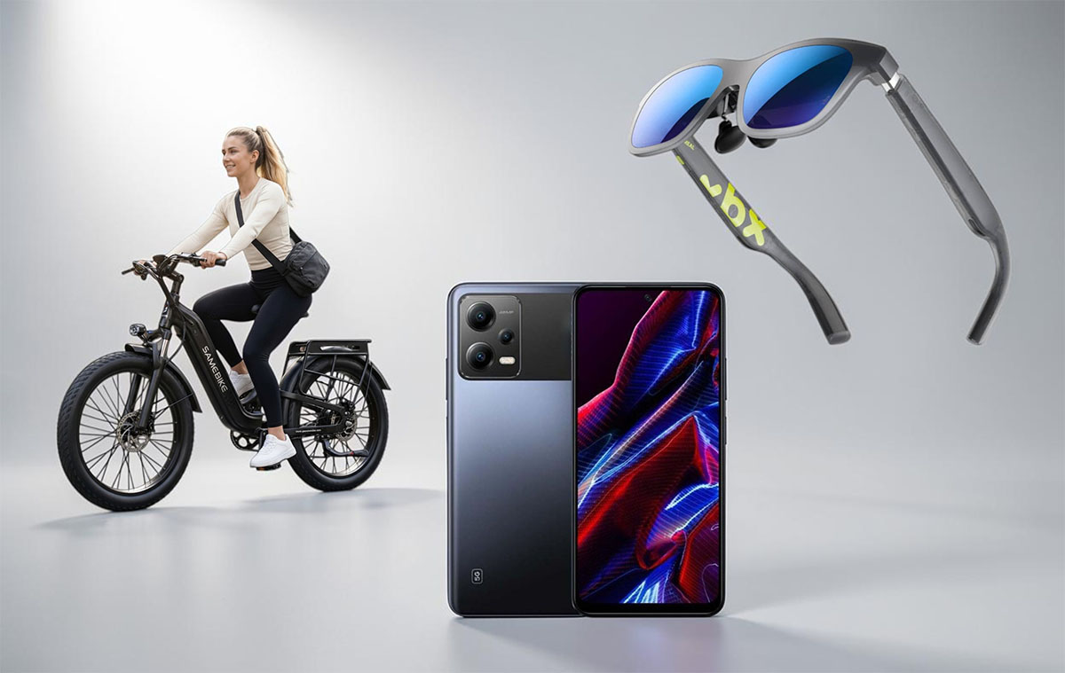 Xiaomi AMOLED telefon, 4 méteres virtuális kijelző szemüvegben, extrém e-bike