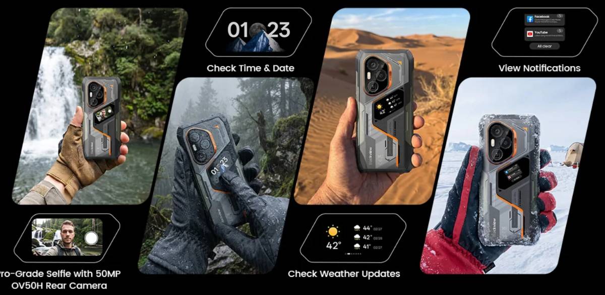Blackview XPLORE 6 hátlapi kijelző