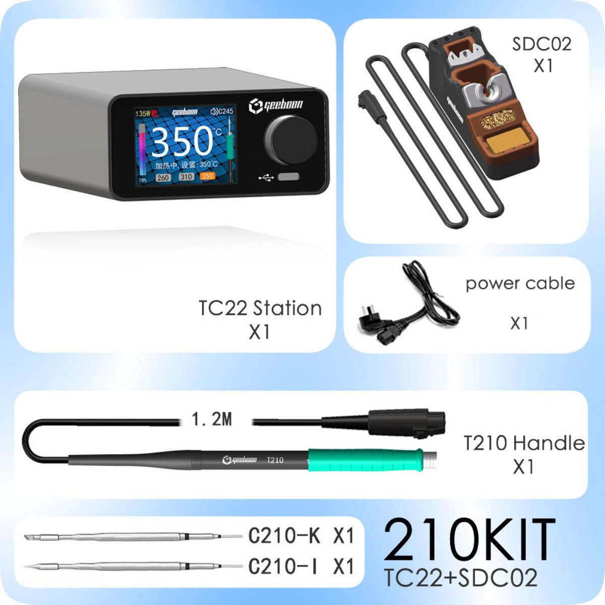 GEEBOON TC22 csomag tartalma