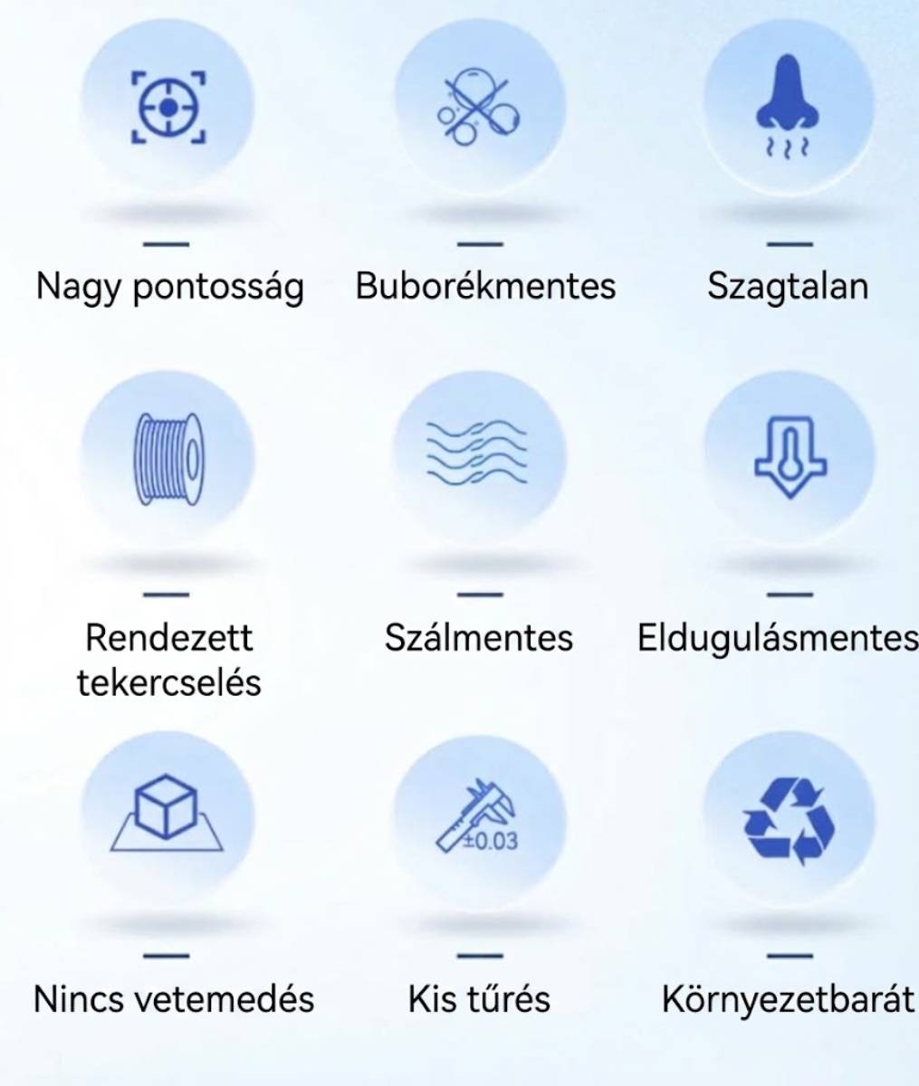 Kingroon PETG filament jellemzői
