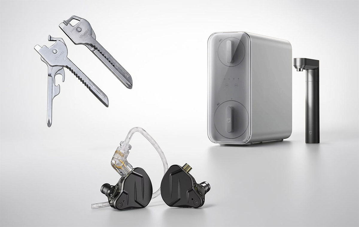 Négyhangszórós fülhallgató, Xiaomi víztisztító, kütyü a zsebedbe