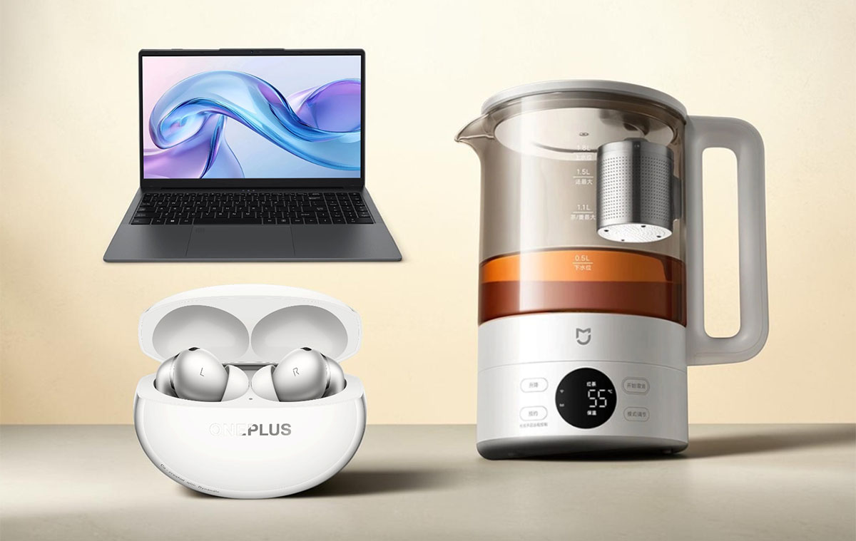 OnePlus Buds professzionális, négy hangszórós fülhallgató és Xiaomi okos teafőző