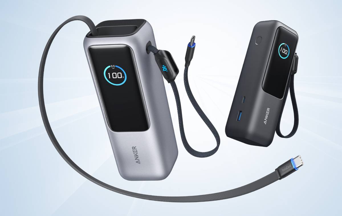 Power bank beépített kábellel