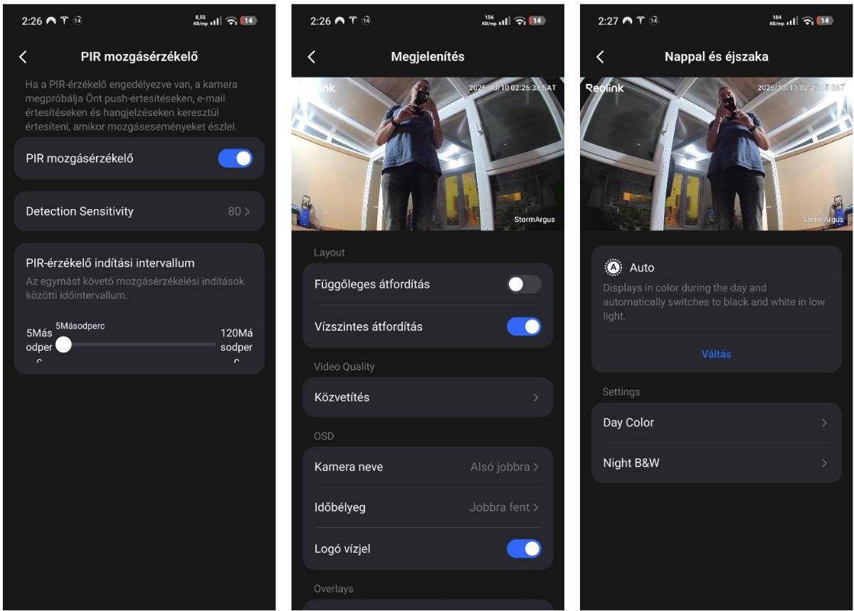 Reolink Argus MagiCam app beállítások #4