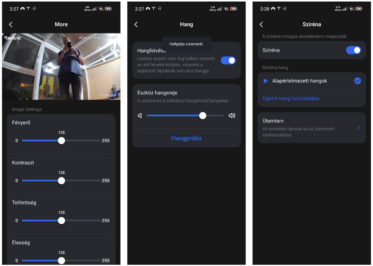 Reolink Argus MagiCam app beállítások #5