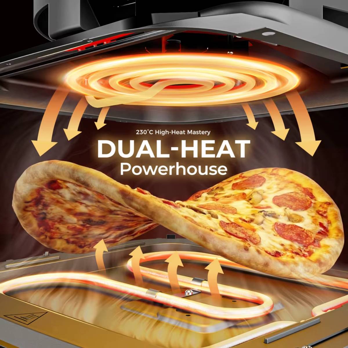 ROUNY air fryer dupla fűtés
