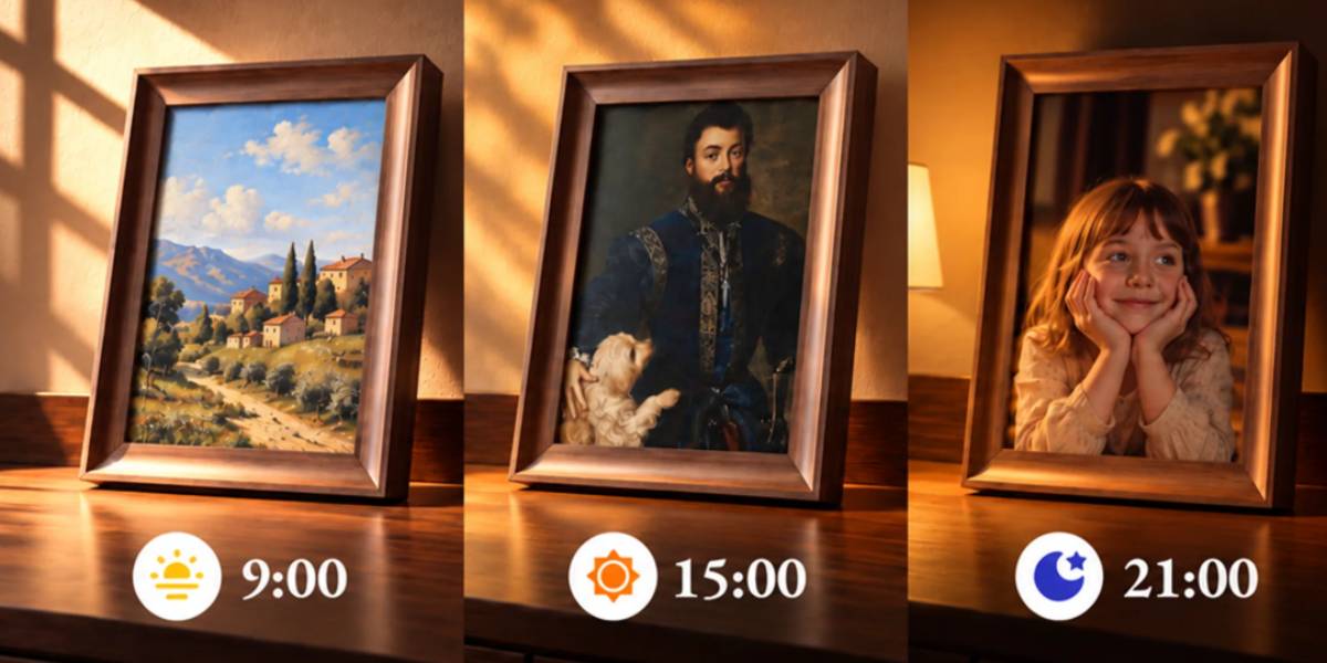 SwitchBot AI Art Frame 2 automatikus kép váltás
